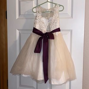 Ivory tulle flower girl dress 5T